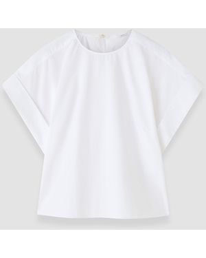 JOSEPH Fassia Cotton Poplin Blouse - White