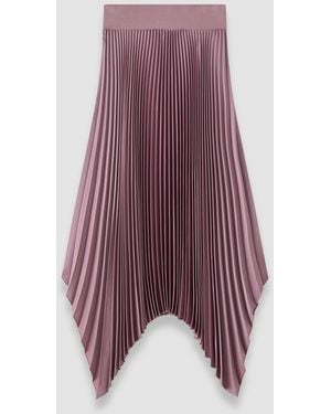 JOSEPH Ade Knit Weave Plissé Skirt - Purple