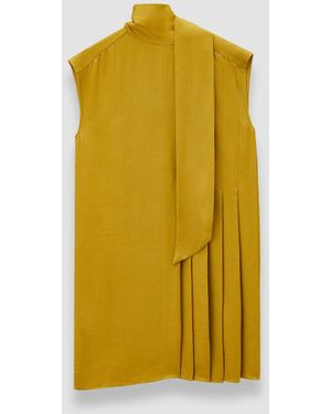 JOSEPH Sandy Light Crepe Dress - Yellow