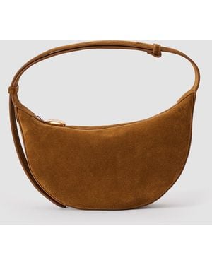 JOSEPH Bean Suede Bag - Brown