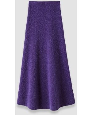 JOSEPH Mairie Brushed Alpaca Skirt - Purple