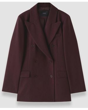 JOSEPH Valery Flannel Wool Jacket - Red