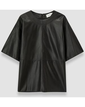 JOSEPH Tanjic Light Nappa Leather Top - Black