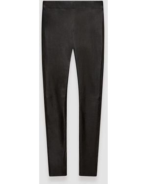 JOSEPH Leather Stretch Leggings - Grey