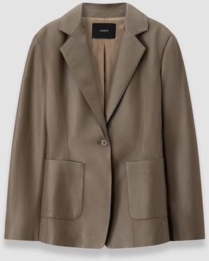 JOSEPH Glenview Nappa Leather Jacket - Brown