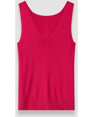 JOSEPH Tell Silk Knit Vest Top - Pink