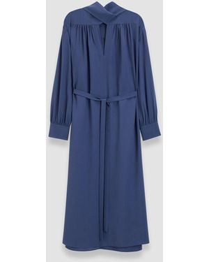 JOSEPH Bolero Silk Crepe De Chine Dress - Blue
