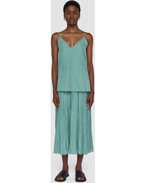 JOSEPH Aragon Soft Cotton Silk Top - Green