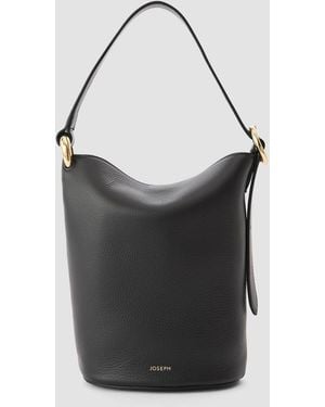 JOSEPH Mini Bucket Leather Bag - Black