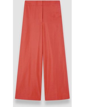JOSEPH Thurlow Soft Cotton Silk Trousers - Red