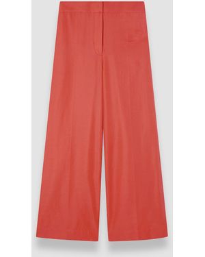 JOSEPH Thurlow Soft Cotton Silk Trousers - Red