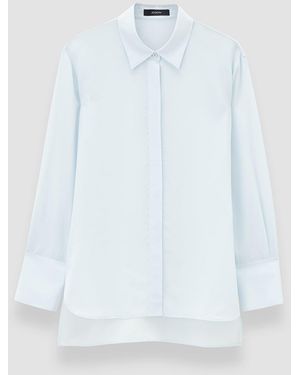 JOSEPH Bold Crepe De Soie Silk Blouse - White
