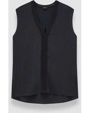JOSEPH Louis Crepe De Soie Silk Blouse - Black