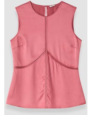 JOSEPH Hebe Silk Satin Top - Pink