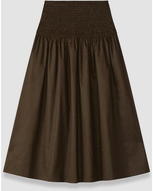 JOSEPH Leona Cotton Sateen Skirt - Natural