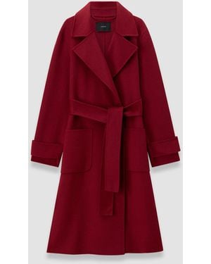JOSEPH Arline Double Face Cashmere Coat - Red