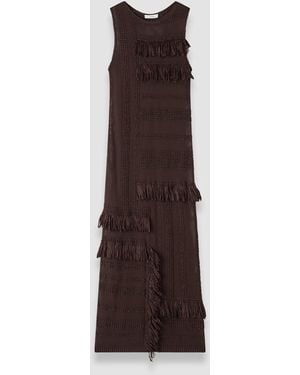 JOSEPH Nari Cotton Raffia Fringe Dress - White