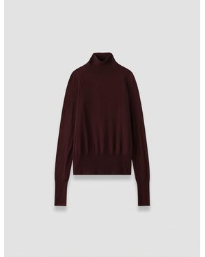 JOSEPH Pull Col Montant Yara En Cashair - Rouge