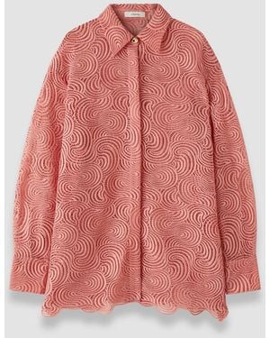 JOSEPH Nyla Corded Lace Blouse - Pink