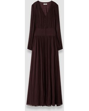 JOSEPH Bianca Silk Chiffon Dress - Purple