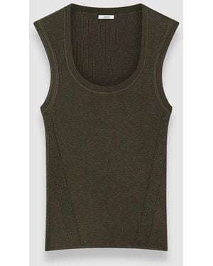 JOSEPH Alaou Linen Blend Knit Vest Top - White
