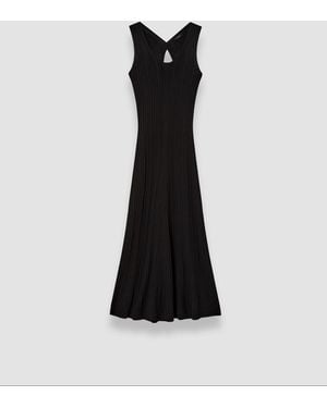 JOSEPH Viscose Rib Knit Dress - Black
