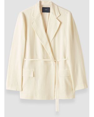JOSEPH Amelot Pleat Jacquard Jacket - Natural