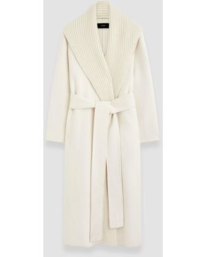 JOSEPH Rica Double Face Cashmere Coat - White