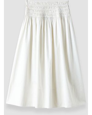 JOSEPH Leonie Cotton Sateen Skirt - White