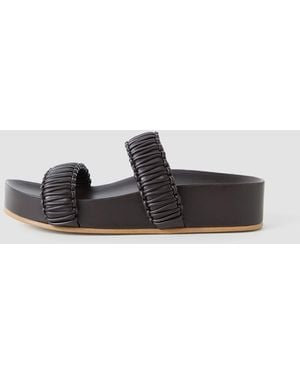 JOSEPH Isha Braided Leather Sandals - White