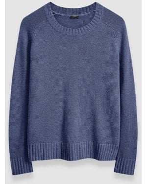 JOSEPH Pull Col Rond En Cachemire - Bleu