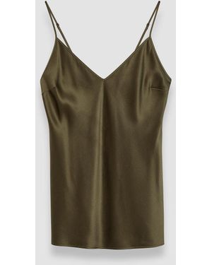 JOSEPH Silk Satin Clea Camisole - Green