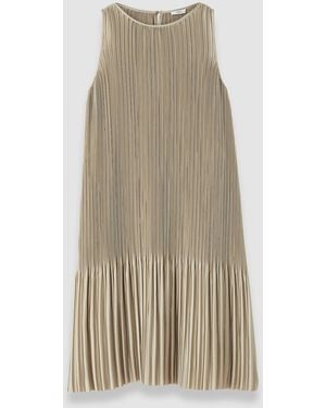 JOSEPH Rida Pleated Satin Dress - Natural