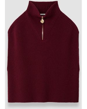 JOSEPH Raffet Fisherman Rib Knit Vest - Red