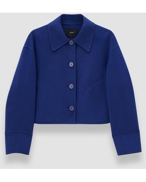 JOSEPH Gerrard Light Double Face Wool Jacket - Blue