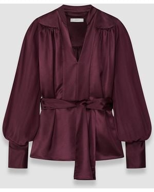 JOSEPH Paula Double Satin Blouse - Purple
