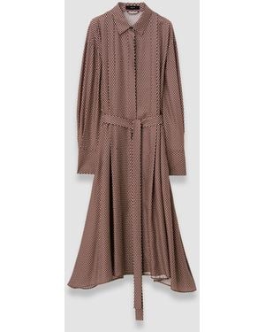 JOSEPH Orlan Printed Silk Blend Dress - Pink