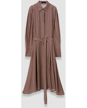 JOSEPH Orlan Printed Silk Blend Dress - Pink