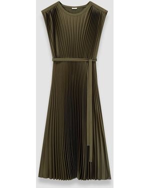 JOSEPH Volta Knit Weave Plissé Dress - Green