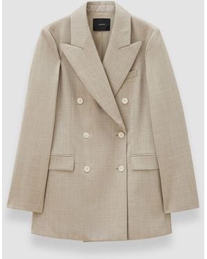 JOSEPH Valery Melange Wool Jacket - Natural