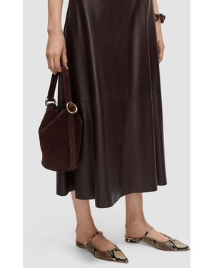 JOSEPH Mini Bucket Suede Bag - Brown
