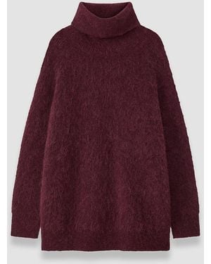 JOSEPH Meslay Brushed Wool Jumper - Red