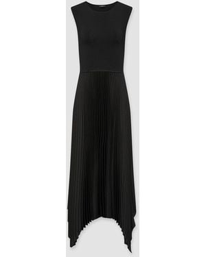 JOSEPH Knit Weave Plissé Dera Dress - Black