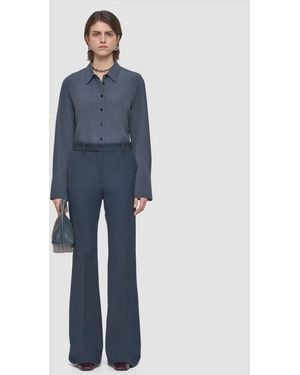 JOSEPH Tafira Gabardine Stretch Trousers - Blue