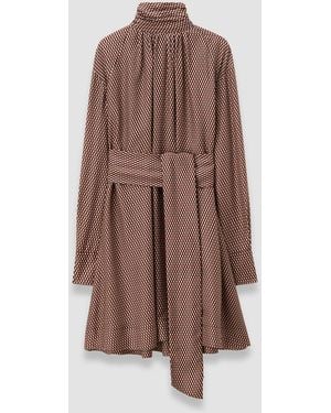 JOSEPH Agata Printed Silk Blend Dress - Pink