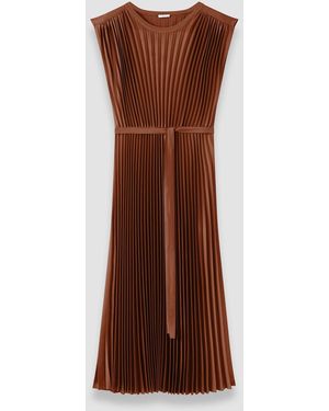 JOSEPH Volta Knit Weave Plissé Dress - Natural