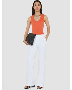 JOSEPH Tafira Gabardine Stretch Trousers - White