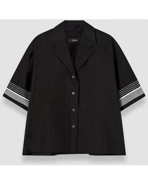 JOSEPH Leopold Cotton Blend Shirt - Black