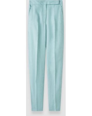 JOSEPH Aix Light Linen Blend Trousers - Blue