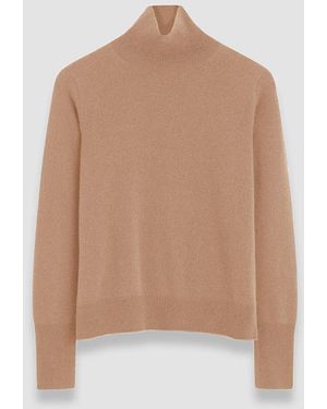 JOSEPH Light Pure Cashmere High Neck Jumper - Natural